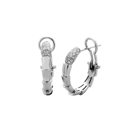 Créoles Serpent Diamants 0.20ct en Or 