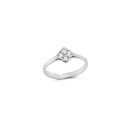 Bague Porte Bonheur Diamants 0.21ct en Or