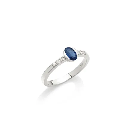 Bague Éole Saphir et Diamants 0.08ct en Or