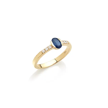 Bague Éole Saphir et Diamants 0.08ct en Or