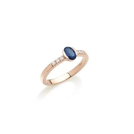 Bague Éole Saphir et Diamants 0.08ct en Or