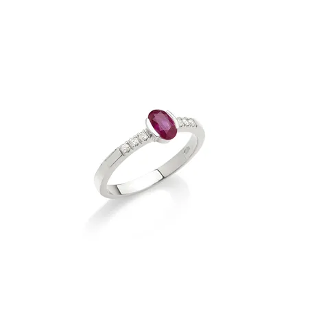 Bague Éole Rubis 0.52ct et Diamants 0.08ct en Or 