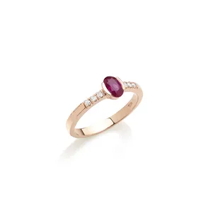 Bague Éole Rubis 0.52ct et Diamants 0.08ct en Or