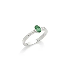 Bague Éole Emeraude 0.46ct et Diamants 0.08ct en Or