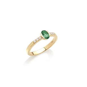 Bague Éole Emeraude 0.46ct et Diamants 0.08ct en Or