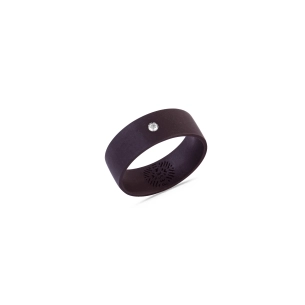Bague Minimalice Diamant 0.04ct en Titane Noir