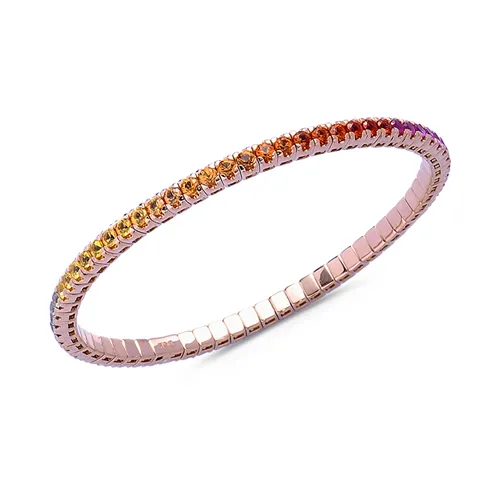 Bracelet Extensible Saphirs 2.98ct en Or Rose