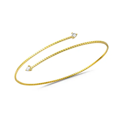 Bracelet Flexible Diamants 0.20ct en Or Jaune