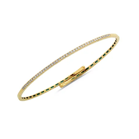 Bracelet Flexible Diamants 0.35ct en Or