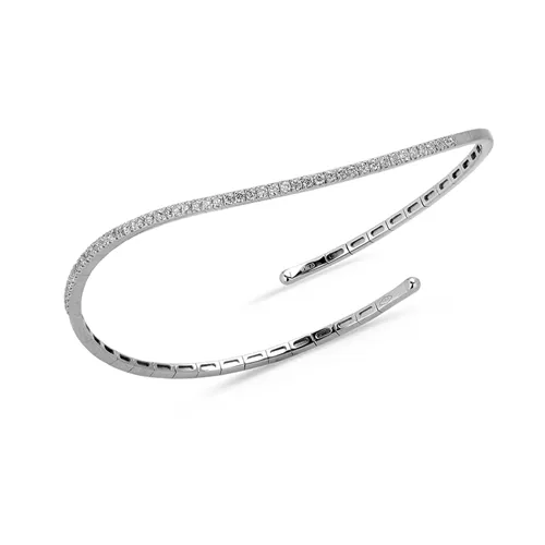 Bracelet Flexible Diamants 0.45ct en Or Blanc