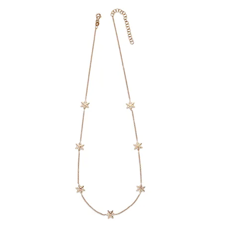 Collier Floconss d'Amour en Or Blanc