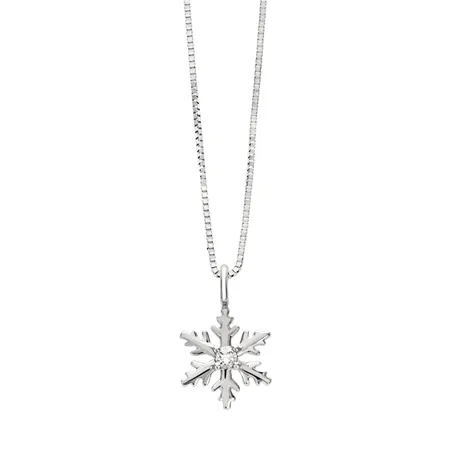 Collier Flocons d'Amour Diamant en Or Blanc