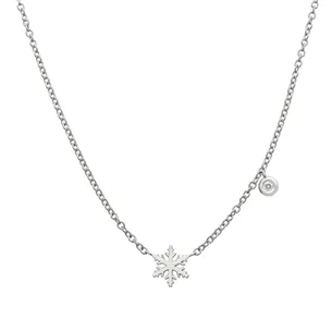 Collier Flocons d'Amour Diamant en Or Blanc
