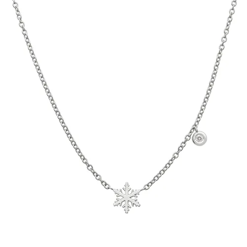 Collier Flocons d'Amour Diamant en Or Blanc