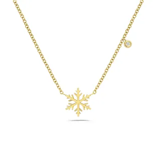Collier Flocons d'Amour Diamant en Or Jaune