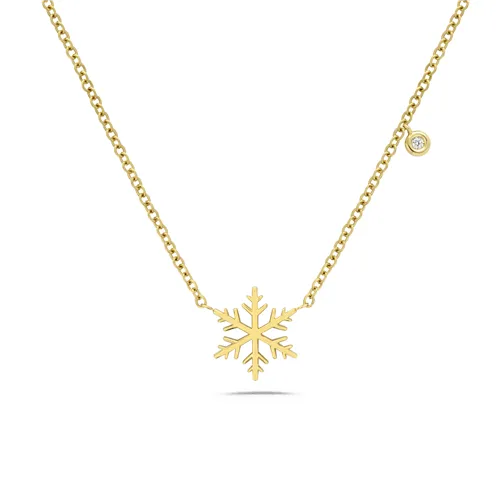 Collier Flocons d'Amour Diamant en Or Jaune