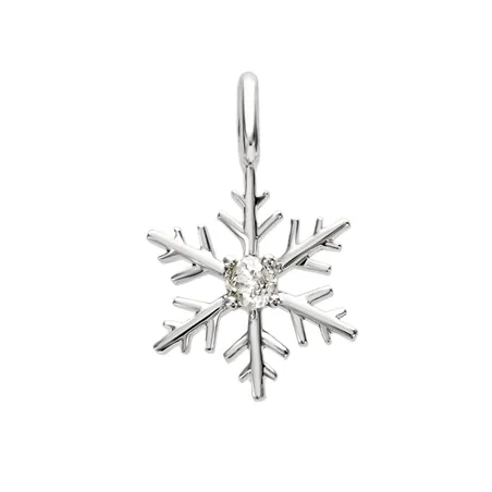 Pendentif Flocons d'Amour Diamant en Or Blanc