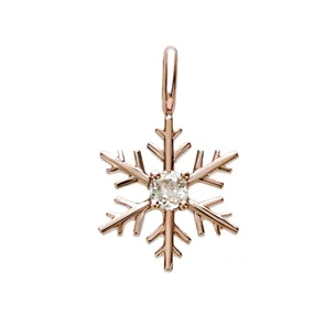 Pendentif Flocons d'Amour Diamant en Or Blanc 2