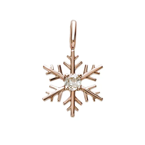 Pendentif Flocons d'Amour Diamant en Or Blanc