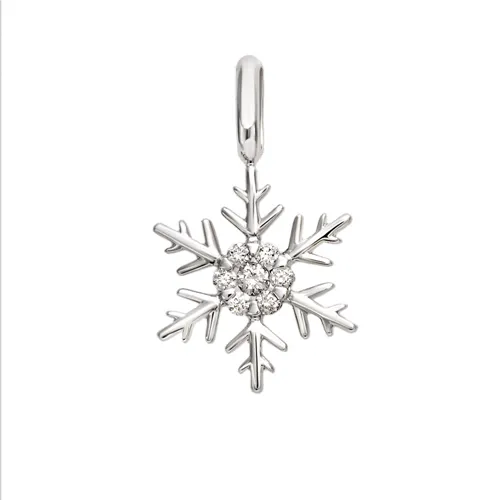 Pendentif Flocons d'Amour Diamants en Or Blanc