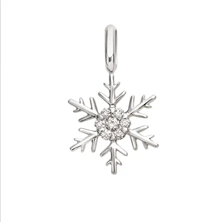 Pendentif Flocons d'Amour Diamants en Or Blanc
