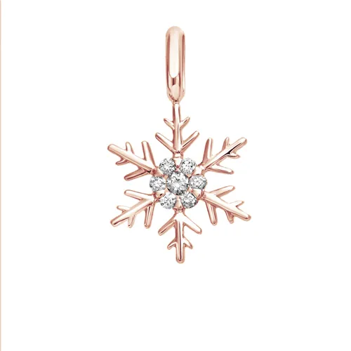 Pendentif Flocons d'Amour Diamants en Or Blanc