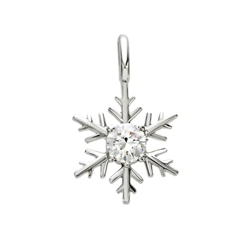 Pendentif Flocons d'Amour Diamant en Or Blanc