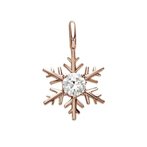 Pendentif Flocons d'Amour Diamant en Or Blanc 2