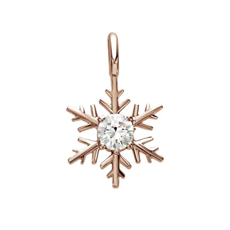 Pendentif Flocons d'Amour Diamant en Or Blanc