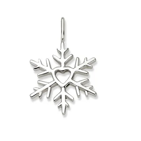 Pendentif Flocons d'Amour Coeur en Or Blanc