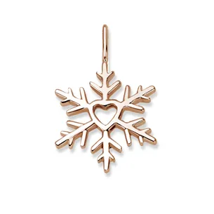 Pendentif Flocons d'Amour Coeur en Or Blanc 2