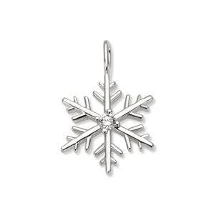 Pendentif Flocons d'Amour Diamant en Or Blanc