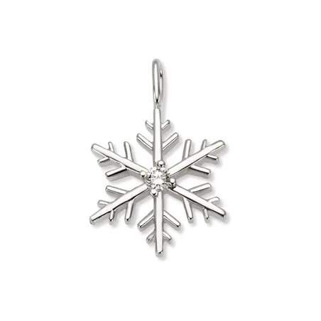 Pendentif Flocons d'Amour Diamant en Or Blanc