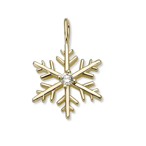 Pendentif Flocons d'Amour Diamant en Or Blanc