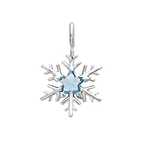 Pendentif Flocons d'Amour Topaze Star en Or Blanc