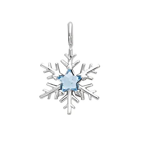 Pendentif Flocons d'Amour Topaze Star en Or Blanc