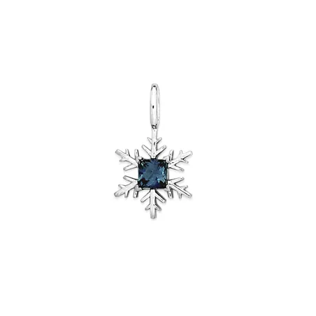 Pendentif Flocons d'Amour Topaze Blue London en Or Blanc
