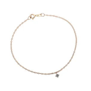 Bracelet La Délicatesse Diamant 0.05ct en Or Rose 750 mill. 17.5cm