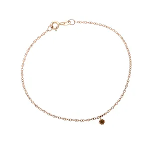 Bracelet La Délicatesse Citrine 0.06ct en Or Rose 750 mill. 17.5cm