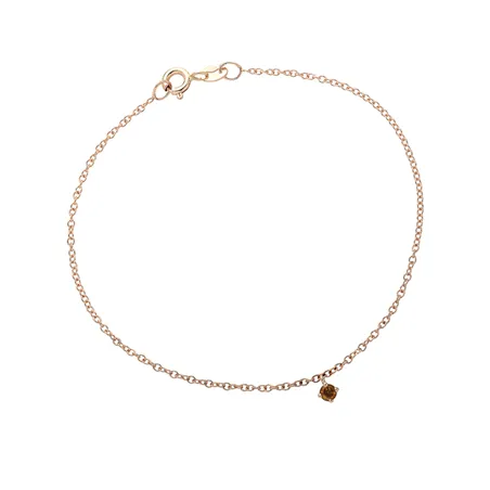 Bracelet La Délicatesse Citrine 0.06ct en Or Rose 750 mill. 17.5cm