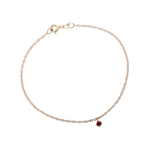 Bracelet La Délicatesse Tourmaline Rose 0.06ct en Or Rose 750 mill. 17.5cm