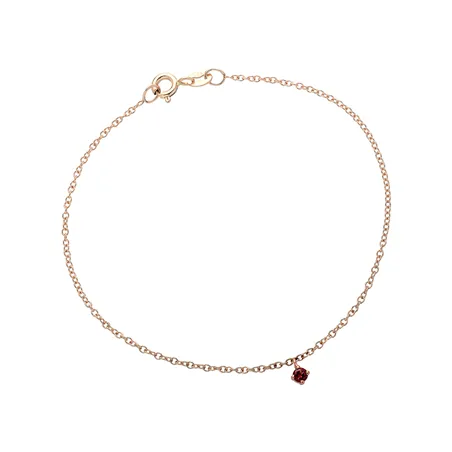 Bracelet La Délicatesse Tourmaline Rose 0.06ct en Or Rose 750 mill. 17.5cm