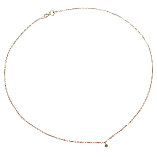 Collier La Délicatesse Diamant Cognac 0.06ct en Or Rose 750 mill. 40cm