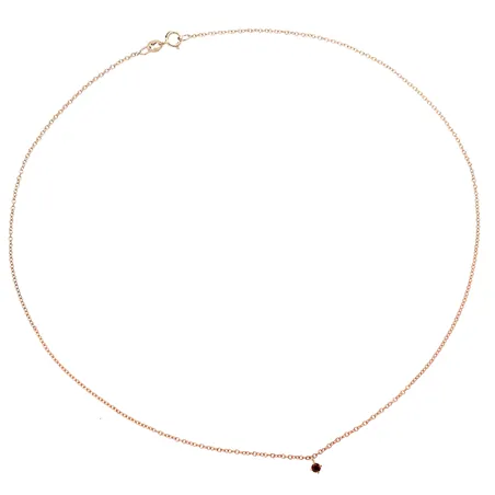 Collier La Délicatesse Tourmaline Rose 0.06ct en Or Rose 750 mill. 40cm