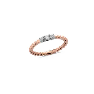 Bague La Délicatesse Diamants 0.14ct en Or Rose 750 mill.