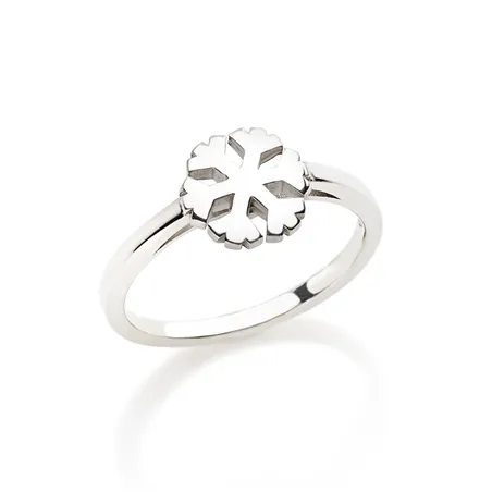 Bague Flocons d'Amour 8mm en Argent