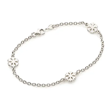 Bracelet Flocons d'Amour 8mm en Argent