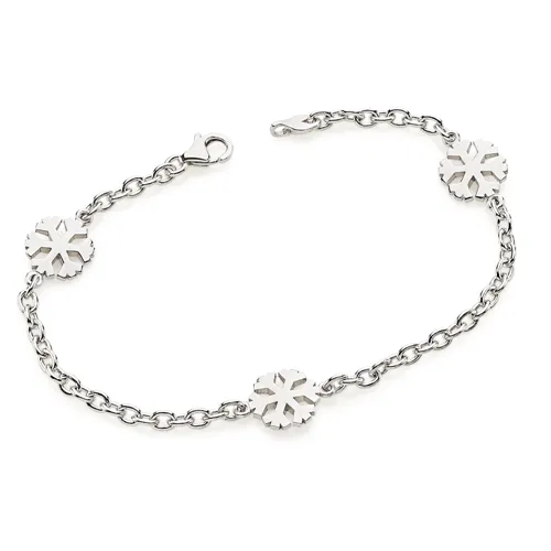Bracelet Flocons d'Amour 10mm en Argent 