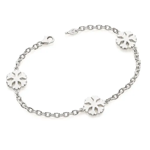 Bracelet Flocons d'Amour 12mm en Argent