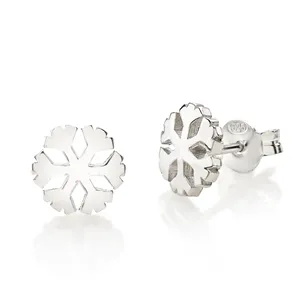 Boucles d'Oreilles Flocons d'Amour 8mm en Argent